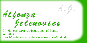 alfonza jelenovics business card